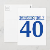 40誕生日デザイン ポストカード (正面/裏面)
