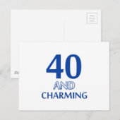 40誕生日デザイン ポストカード (正面/裏面)