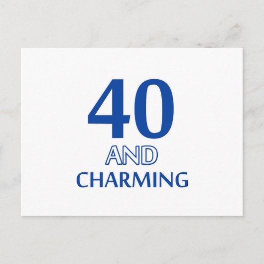 40誕生日デザイン ポストカード (正面)