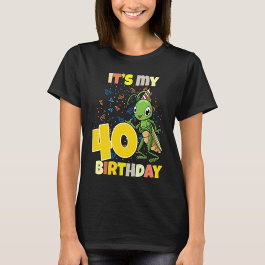 40誕生日バッタ Tシャツ (正面)