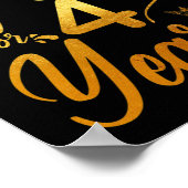 40賛美年40歳の誕生日の信仰のために神によって ポスター (角)