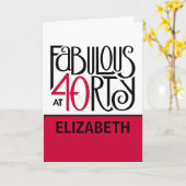 40赤で素晴らしい カード (黄色い花)