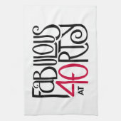 40赤で素晴らしい キッチンタオル (縦)