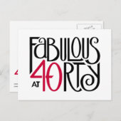 40赤で素晴らしい ポストカード (正面/裏面)