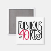 40赤で素晴らしい マグネット (正面/裏面)