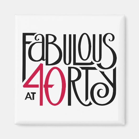 40赤で素晴らしい マグネット (正面)