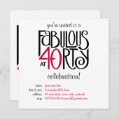 40赤で素晴らしい 招待状 (正面/裏面)