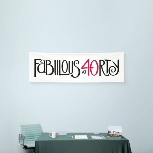 40赤で素晴らしい 横断幕 (トレードショー)