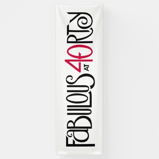 40赤で素晴らしい 横断幕 (縦)