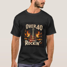 「40過ぎてもロックンロール」グラフィックTシャツ メンズ