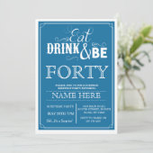 40食べ歳以上の誕生日パーティー招待状 招待状 (スタンド正面)