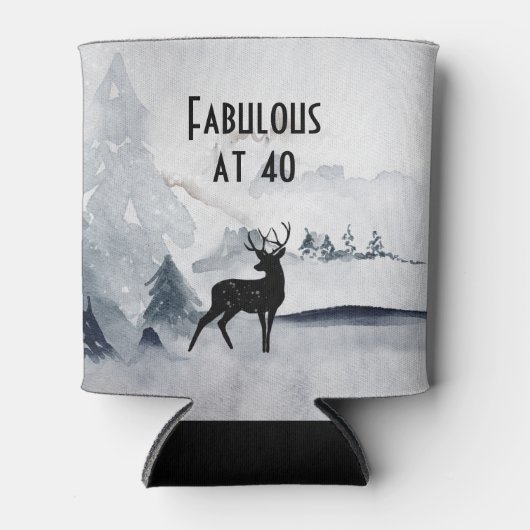 40鹿の水の色威厳のあるで素晴らしい 缶クーラー (正面)