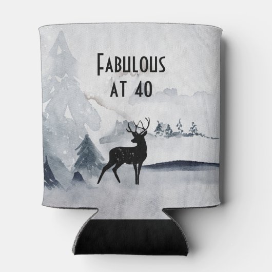 40鹿の水の色威厳のあるで素晴らしい 缶クーラー (裏面)