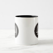 #40黒い円 ツートーンマグカップ (中央)