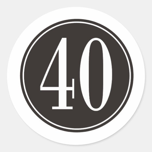 #40黒い円 ラウンドシール (正面)