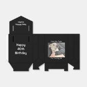 40黒番におびえる可愛い白おもしろい犬 フェイバーボックス (折り畳みなし)