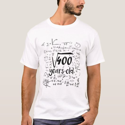 400の平方根 – 20日目20歳のMath Bi Tシャツ (正面)
