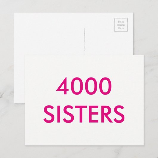 4000姉妹はがき ポストカード (正面/裏面)