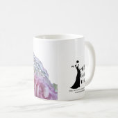 4008 – ピンクと白のバラと真珠のコーヒーマグ コーヒーマグカップ (正面右)