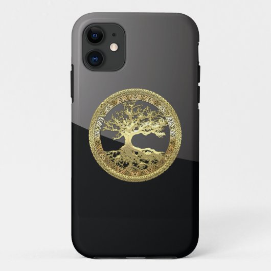 [400]ケルトの生命の木[金ゴールド] Case-Mate iPhoneケース (裏面)