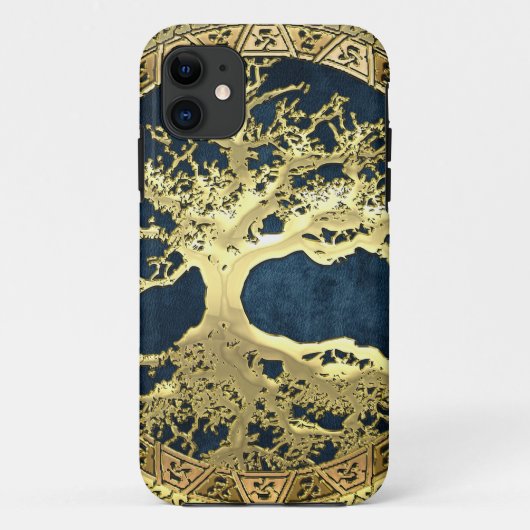 [400]ケルトの生命の木[金ゴールド] Case-Mate iPhoneケース (裏面)