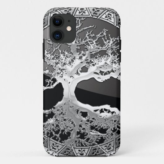 [400]ケルトの生命の木[銀] Case-Mate iPhoneケース (裏面)
