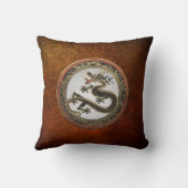 [400]ブラック·アンド·金ゴールド·セイク·イースタン·ドラゴン クッション (裏面)