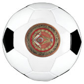 [400]マスターメイソン – 金ゴールドスクエア&コンパスズ サッカーボール (回転)