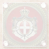 [400]マルタの順序 – SMOM Coat of Arms ガラスコースター (裏面)
