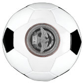 [400]メダリオンの上の銀ローマ帝国イーグル サッカーボール (回転)