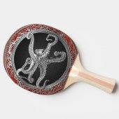 【400】守り姿の聖銀蛸 卓球ラケット (横)