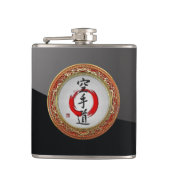 [400]日本の書道 – 空手道 フラスク (正面)