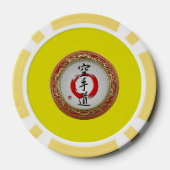 [400]日本の書道 – 空手道 ポーカーチップ (裏面)