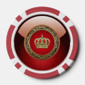 [400]王子様プリンセス王妃クラウン[Belg.金ゴールド] ポーカーチップ (裏面)