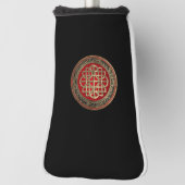 [400]神聖なケルト族の金ゴールドの結び目の十字 ゴルフヘッドカバー (回転90)