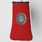 [400]神聖なケルト族の銀製の結び目の十字 ゴルフヘッドカバー (回転90)