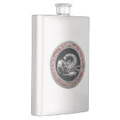 [400]聖なる銀のサソリを黒に フラスク (右)