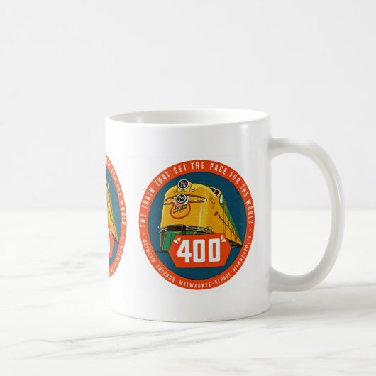 400 to "ペースを設定する列車" コーヒーマグカップ (右)