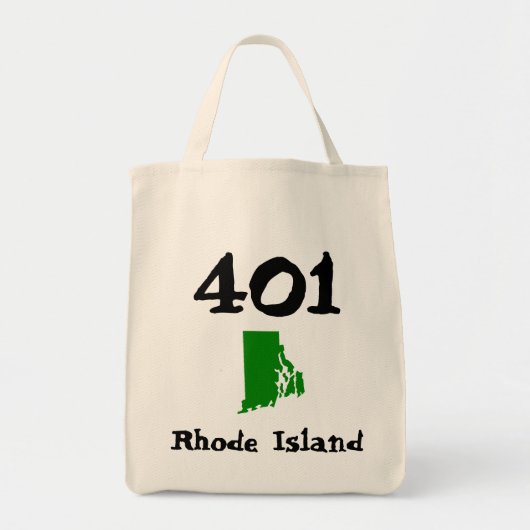 401、ロードアイランドの市外局番 トートバッグ (正面)