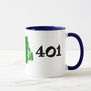 401,ロードアイランドの市外局番! マグカップ