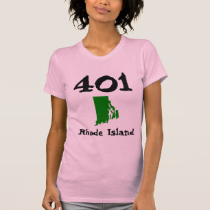 401, Area Code of Rhode Island RI (Cranston) Tシャツ