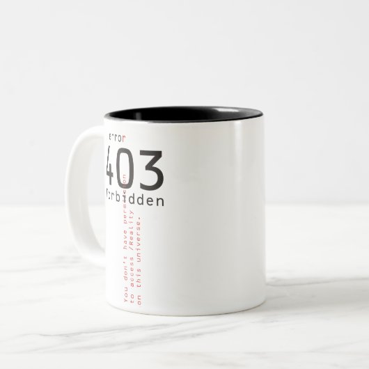 403禁止された現実のマグ ツートーンマグカップ (正面左)