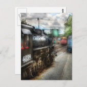 4039 – 列車の庭で ポストカード (正面/裏面)