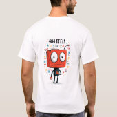 404が気持ちいいエイリアンキャラクターギフト Tシャツ (裏面)