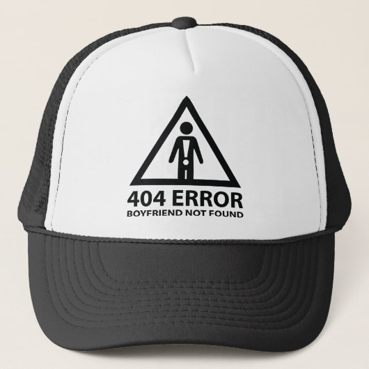 404エラーボーイフレンドが見つからない キャップ (正面)
