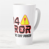 404エラー – モチベーションが見つからない カフェラテマグ (右アングル)