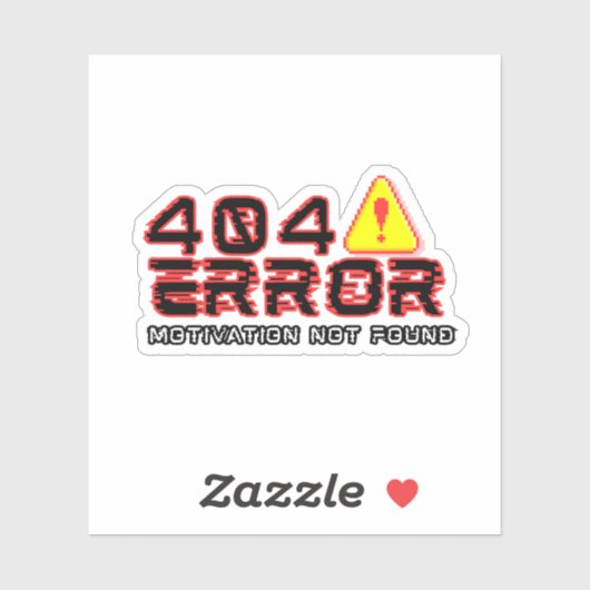 404エラー – モチベーションが見つからない シール (シート)