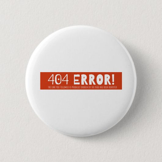 404エラー 缶バッジ (正面)