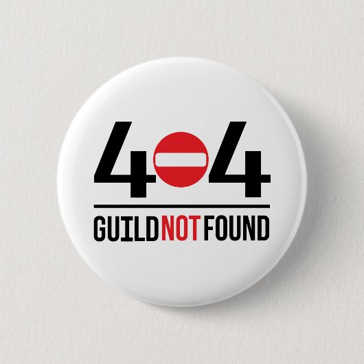 404ボタン 缶バッジ (正面)