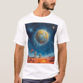 404宇宙飛行士銀河系ティー Tシャツ (正面)